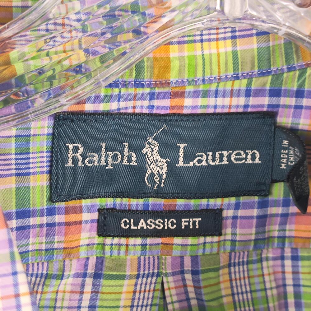 Ralph Lauren Shirt Mens Medium Multicolor Plaid Classic Button Down Long Sleeve - Picture 7 of 11